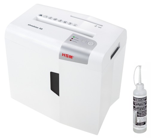 Niszczarka HSM Shredstar X8 ścinki P4 8 ark + olej