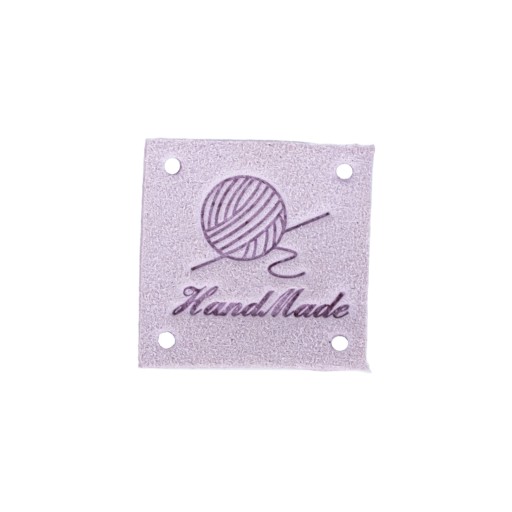 1szt kwadratowa metka mikrofibra 25mm jasny fiolet