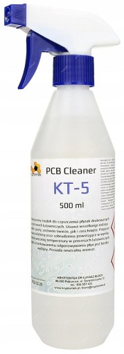 KT-5 PCB CLEANER CZYSZCZENIE PŁYTEK DRUKOWANYCH PO TOPNIKU KALAFONII 500ml