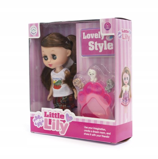 MINI LALECZKA z pieskami AKCESORIA LALKA Kolory