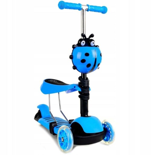 HULAJNOGA DLA DZIECI SCOOTER 5IN1! 3 KÓŁKA, BLUE