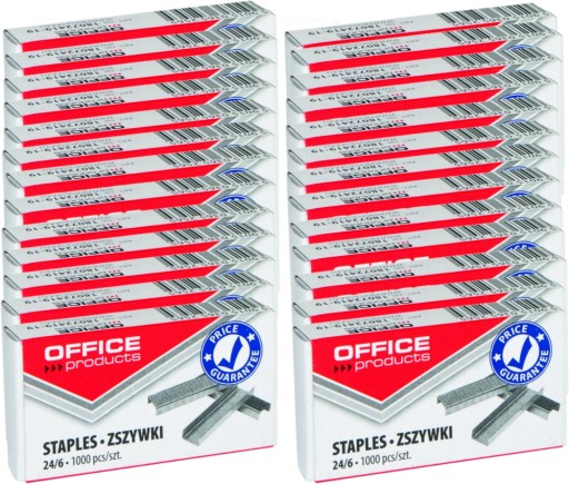 Zszywki Office Products 24/6 40000szt srebrny