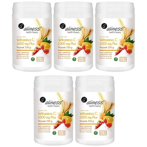 5x ALINESS WITAMINA C Z BIOFLAWONOIDAMI W PROSZKU