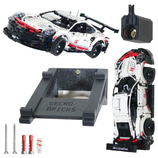 UCHWYT NA ŚCIANĘ NAŚCIENNY NA ZESTAW PORSCHE RSR 911 42096 + UCHWYT PIONOWY