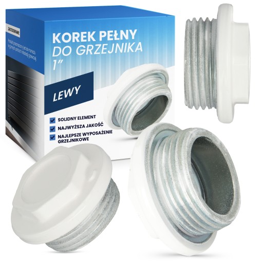 Korek grzejników C.O 1' lewy woda zimna ciepła