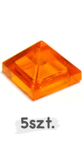 LEGO 5szt Klocek Skos piramida Trans Orange 22388 Nowy