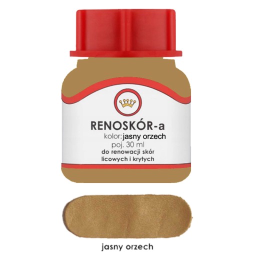 RENOSKÓR FARBA LAKIER DO SKÓRY ORZECH JASNY 30ML