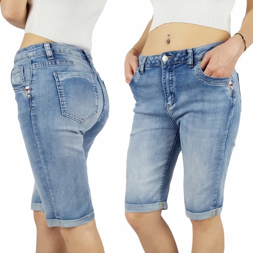 DAMSKIE - SPODENKI - SZORTY - JEANSOWE PLUS SIZE 6