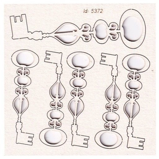 TEKTURKA scrapki Wonderland - keys - klucze