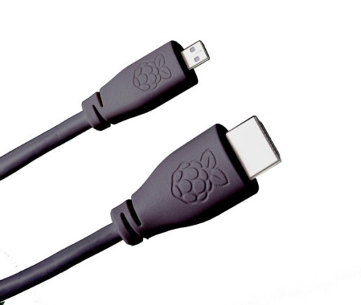 Czarny kabel HDMI- microHDMI 2 m do Raspberry Pi