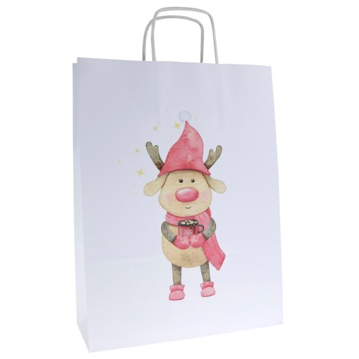 Torebka na prezent Renifer 24x10x32cm świąteczna torba Boże Narodzenie