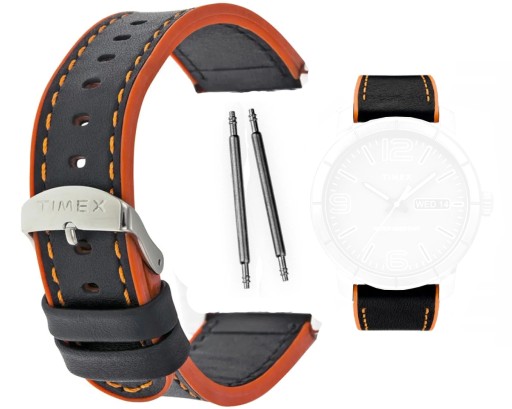 UNIWERSALNY SKÓRZANY PASEK TIMEX DO ZEGARKA 22mm