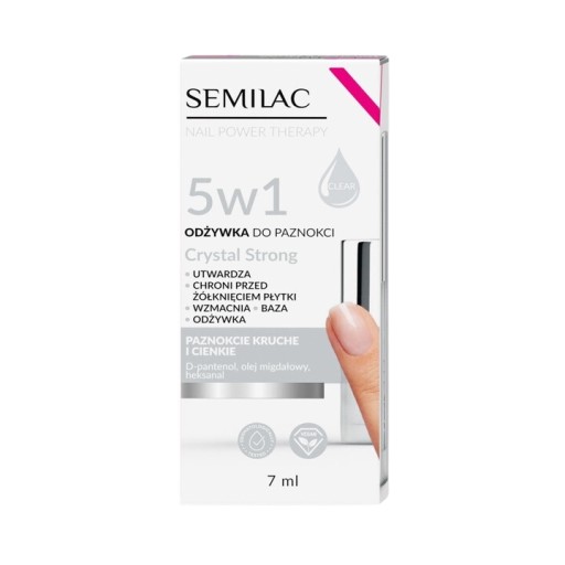 Semilac Odżywka do Paznokci 5w1 Crystal Strong 7ml