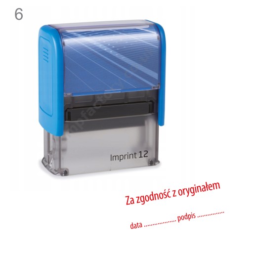 Pieczątka ZA ZGODNOŚĆ Z ORYGINAŁEM DATA PODPIS