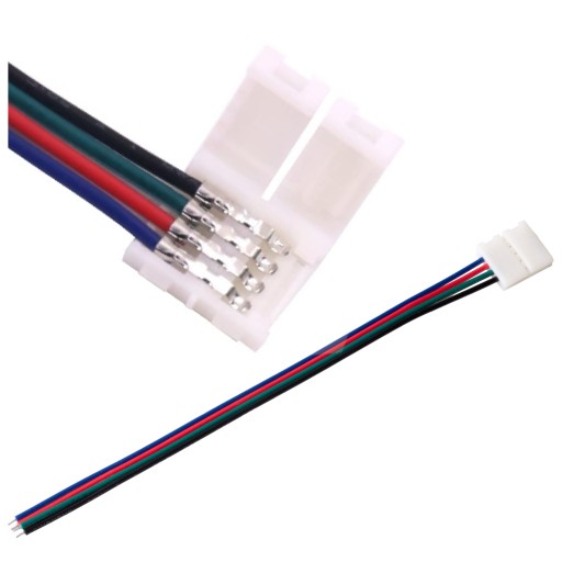 ZŁĄCZKA DO TAŚM LED RGB 10mm 4 PIN JEDNOSTRONNA