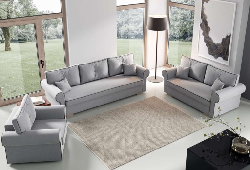 Komplet Wypoczynkowy z Funkcją Spania 3+2+1 Salon