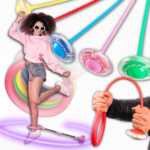 HULA HOP DLA DZIECI NA NOGĘ ŚWIECĄCE SKAKANKA SKIPPER JUMP LED RÓŻNE KOLORY
