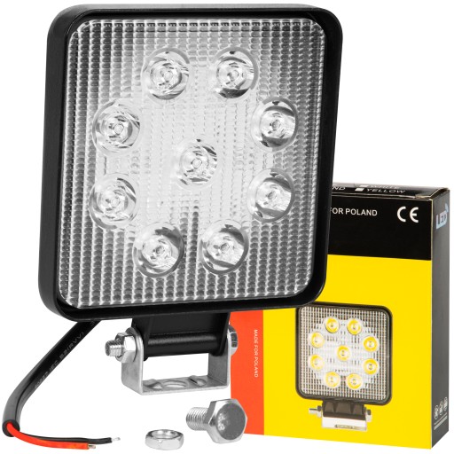 ROBOCZA LAMPA 9 LED HALOGEN 12V LEDOWA SZPERACZ