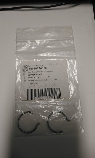 Pierścień zabezpieczający sworznia CIRCLIP LC4 KTM Husqvarna OE 75030074000
