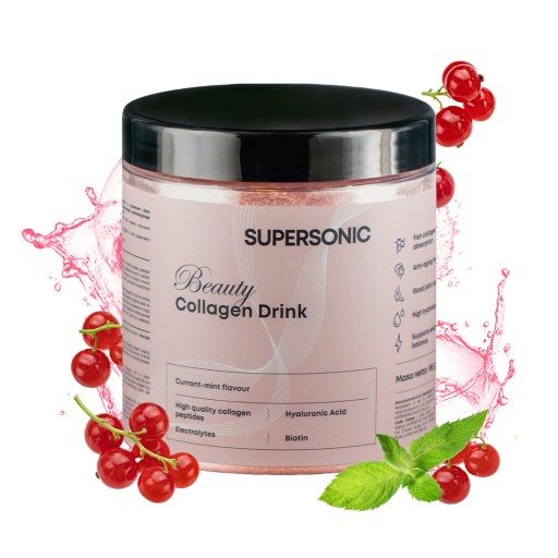 SUPERSONIC Collagen kolagen Beauty Drink porzeczka-mięta