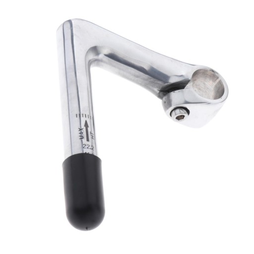 Wspornik kierownicy typu „gęsia szyja” 22,2 mm Wytrzymały, srebrny