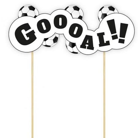 Topper pikery dekoracje ozdoby na tort ciasto piłka nożna Gooool