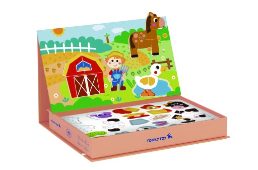 TOOKY TOY Układanka Magnetyczna Farma Puzzle