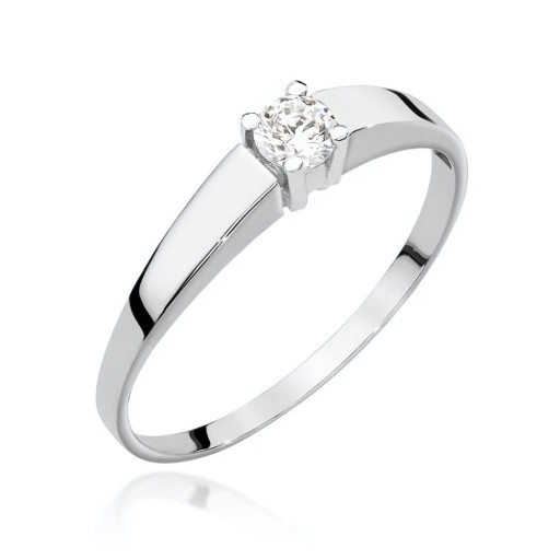 Pierścionek W-524 0,20ct brylanty białe złoto 585