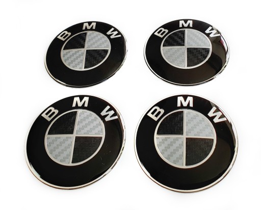 BMW LOGO NAKLEJKA EMBLEMAT 64mm NA KOŁPAK DEKIELKI