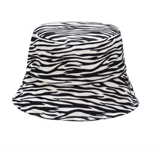 Czapka bucket hat kapelusz rybacki dwustronny modny wzór zebra paski