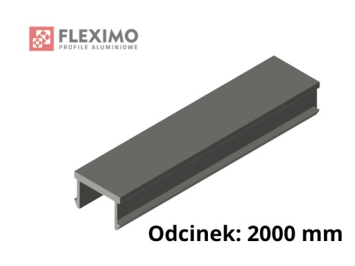 Profil maskujący 10 szary FB do profili aluminiowych - 2000 mm