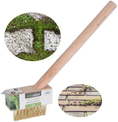 Szczotka Druciak do Kostki Brukowej Chwastów ze Skrobakiem 35 cm