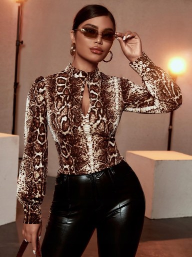 SHEIN BLUZKA DAMSKA ELEGANCKA PRINT 38 M