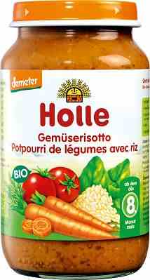 OBIADEK Z WARZYWAMI I RYŻEM OD 8 MC BIO 220g HOLLE