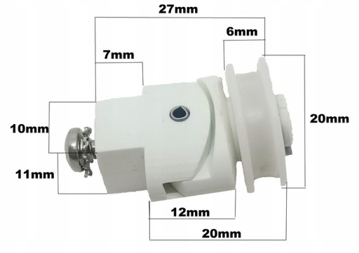 Rolka kółko do kabin Java, Aqua 20mm Aquaform Shower Star