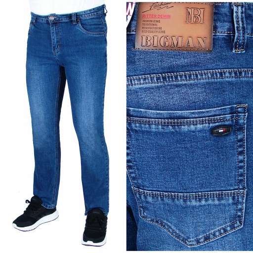 SPODNIE MĘSKIE JEANSOWE W 38 L 30 W100 -102 cm