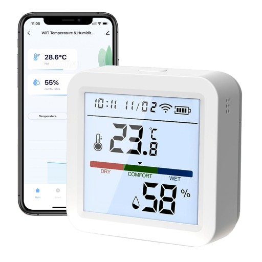 Czujnik LCD temperatury wilgotności Zigbee SONOFF