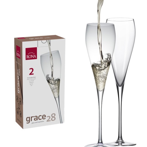 Kieliszki do szampana Rona Grace 280ml Kmplt 2 szt