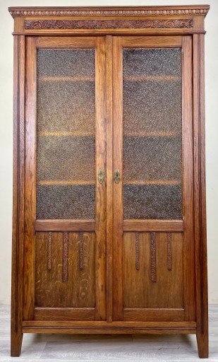 STYLOWA BIBLIOTEKA WITRYNA ART DECO SECESJA LITY DĄB G91
