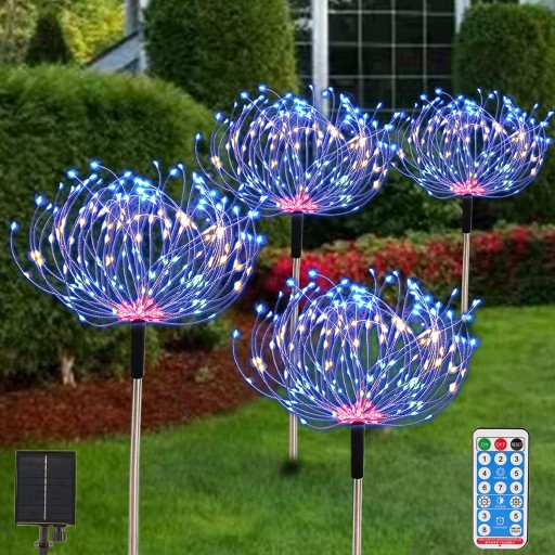4X LAMPA SOLARNA OZDOBA OGRODOWA DMUCHAWCE 120 LED