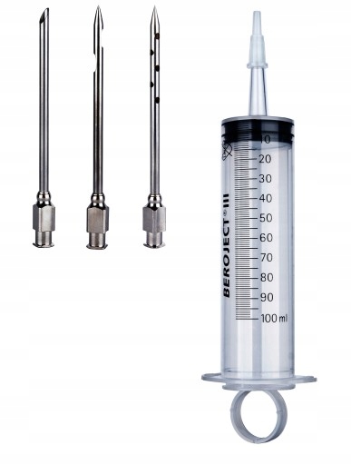 Nastrzykiwarka do mięsa strzykawka 100ml 3 igły