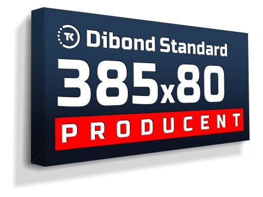 Kaseton reklamowy LED Dibond STANDARD 385x80cm