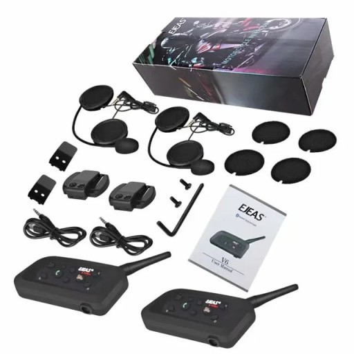 EJEAS V6 PRO Bluetooth Motocykl Intercom Zestaw Słuchawkowy 6 Jeźdźców