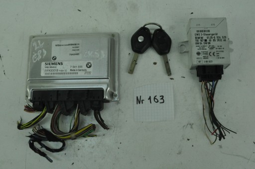 BMW E83 KOMPUTER ZESTAW STARTOWY 2.5i M54 NR 163