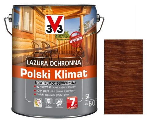 Lazura ochronna Polski Klimat 5l drewno egzotyczne