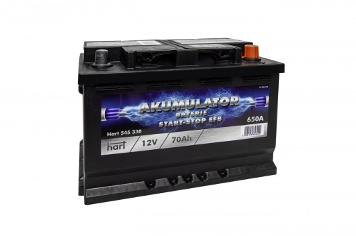 AKUMULATOR HART 70AH +P START-STOP EFB 650A