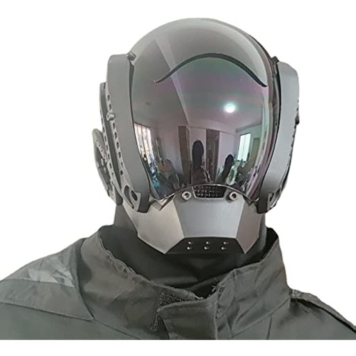 Cyberpunk świetlna maska hełmu