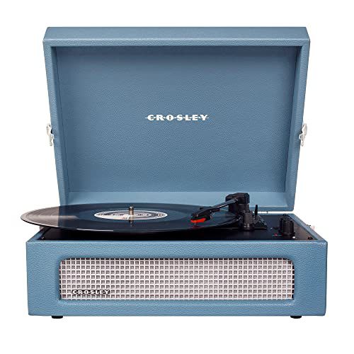 CROSLEY: VOYAGER PORTABLE TURNTABLE (WASHED BLUE)- NOW WITH BLUETOOTH OUT