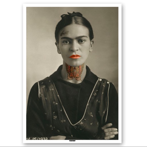 Plakat Frida Kahlo Tattoo Tatuaże Vintage A3 HIT