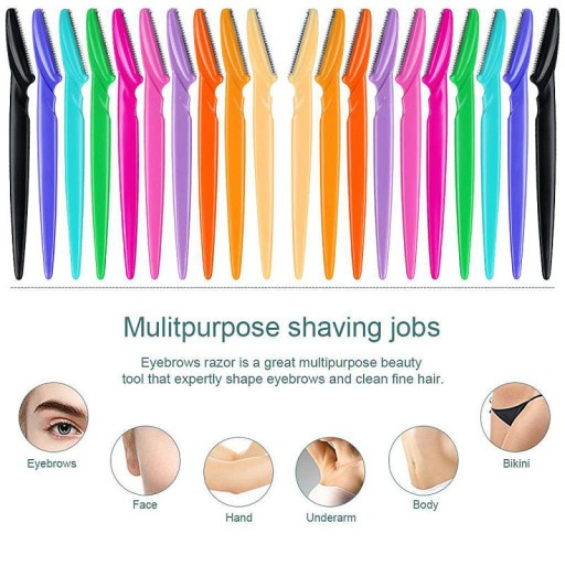 10Pcs Eyebrow Razor Dermaplaning Painless